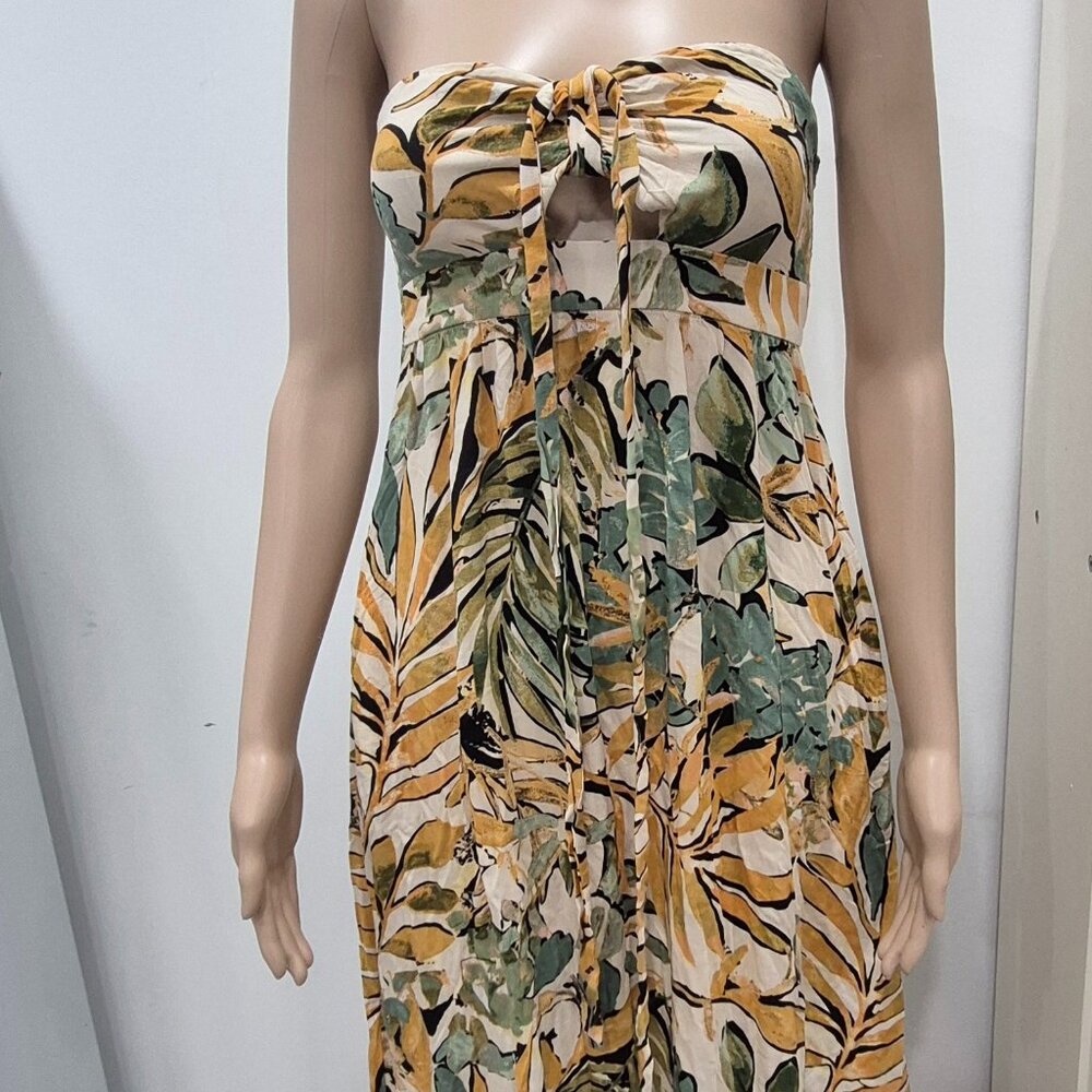 Rewind Tropical Palm Tree Maxi Dress Size XS - Picture 3 of 8